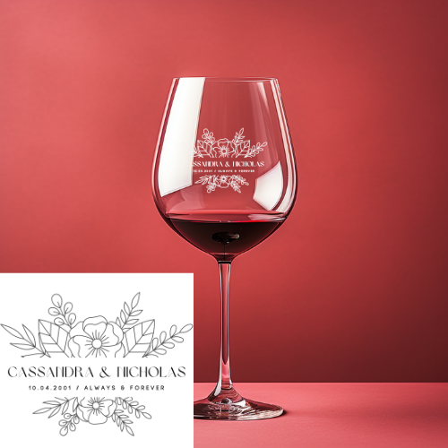Personalized Wine Glasses Set