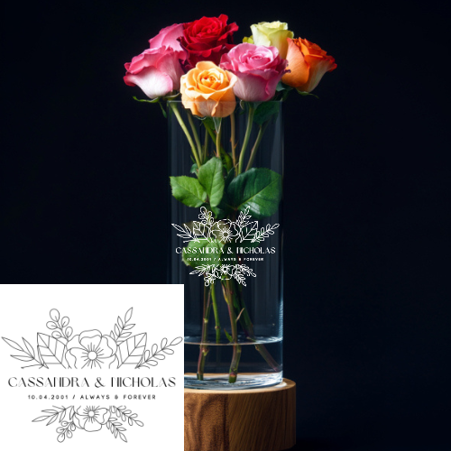 Personalized Glass Vase
