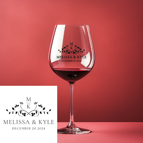 Personalized Wine Glasses Set