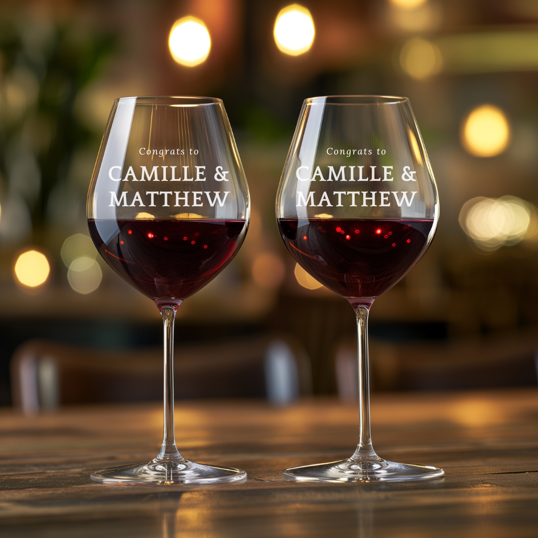 Personalized Wine Glasses Set