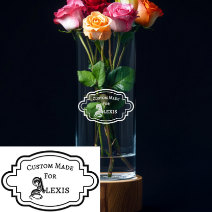 Personalized Glass Vase