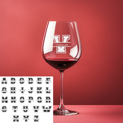 Personalized Wine Glasses Set